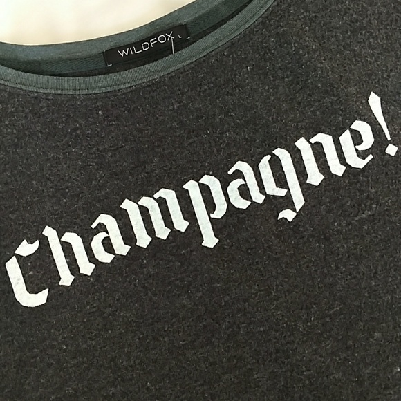 NWOT Wildfox Champagne! Print Sweatshirt Top - Picture 7 of 8